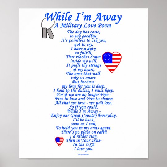Poster Poeme Militaire D Amour Zazzle Fr