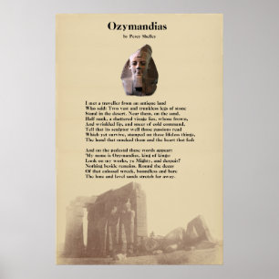 Poster Poème Ozymandias de Percy Shelley