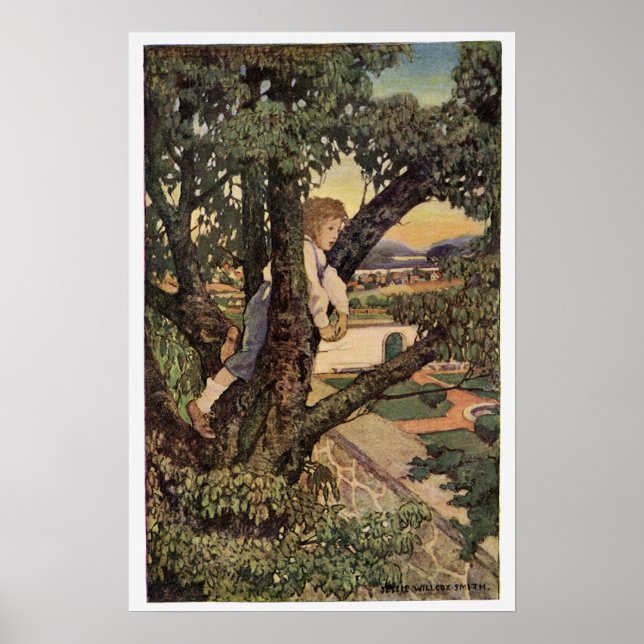 Poster Poème vintage, terre étrangère par Jessie Willcox  (Devant)