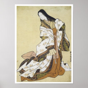 Poster Poétesse Ono, Harunobu, 1764