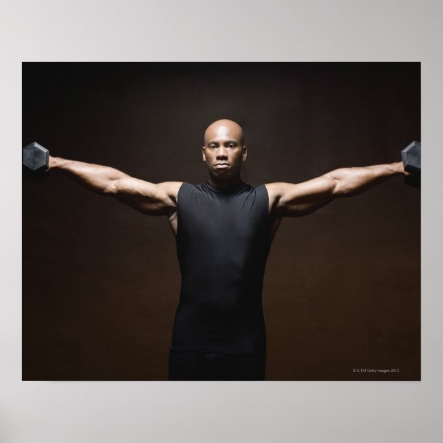 Poster Poids de levage pour homme, portrait (Devant)
