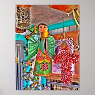 Poster Poignée Ange Métal Art Piment Poivrons Peint Greno