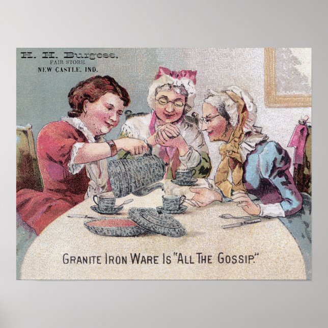 Poster Poignée de potins en fer granite avec vendeur (Devant)