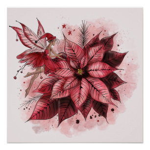 Poster Poinsettia Fairy