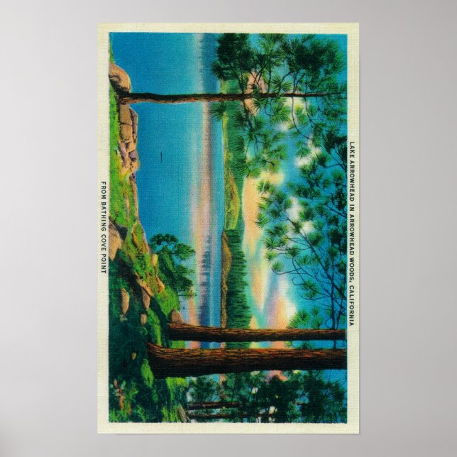 Poster Point d'anse de baignade au lac Arrowhead (Devant)