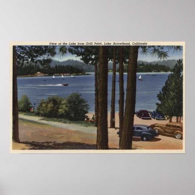 Poster Point de grill Vue du lac (Devant)