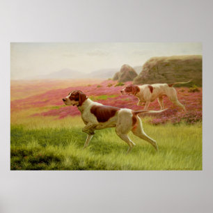 Poster Pointeurs dans un paysage, 19ème siècle