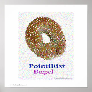 Poster Pointillist Bagel