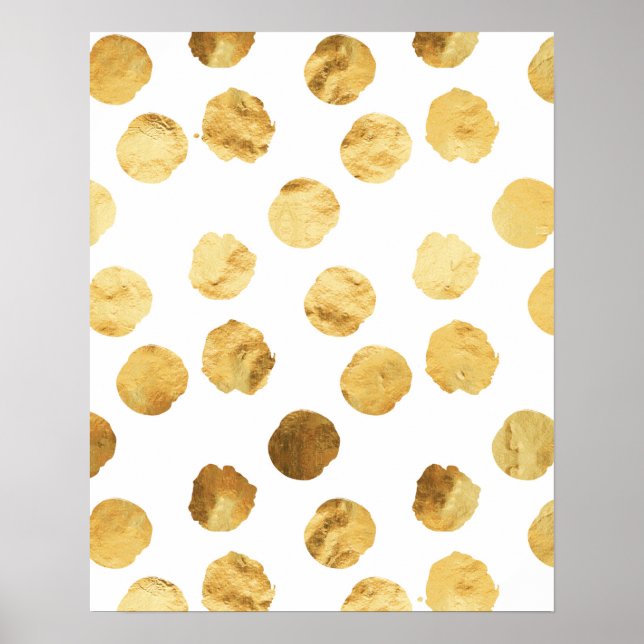 Poster Points d'or Faux Foil Motif Dot Texture Arrière -  (Devant)