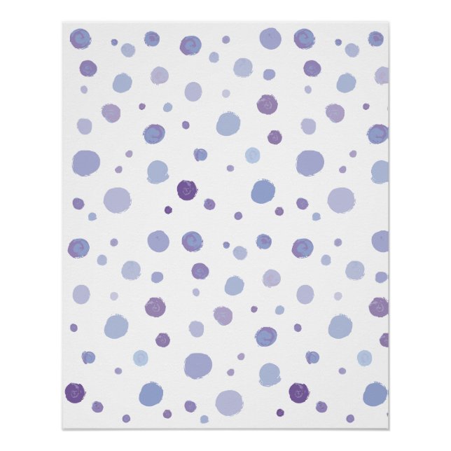 Poster pois peint à la main (Devant)