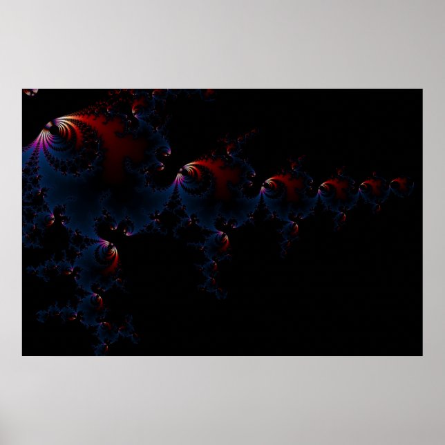 Poster Poisson - Art fractal (Devant)