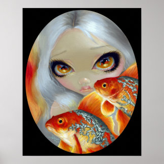Poster Poisson bijoux : Argent et or ART IMPRIMER poisson