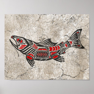 Poster Poisson brisé Haida Spirit