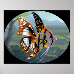 Poster Poissons Volants :  Poissons surréalistes