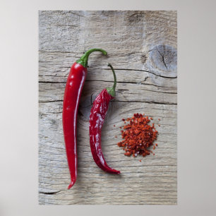 Poster Poivre de piment rouge