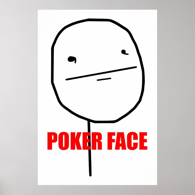 Poster Poker Face - Poker (Devant)