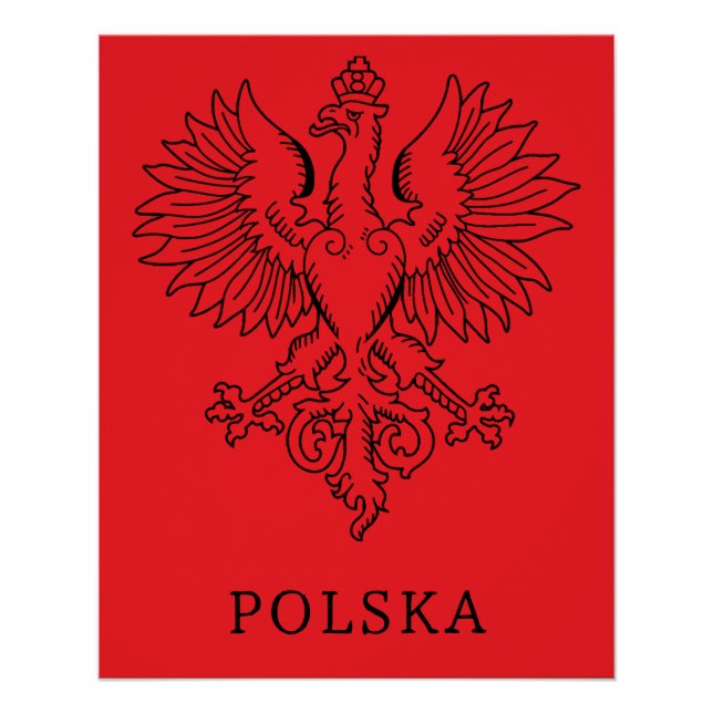 Poster Poland's White Eagle Contemporary State Emblem  (Devant)