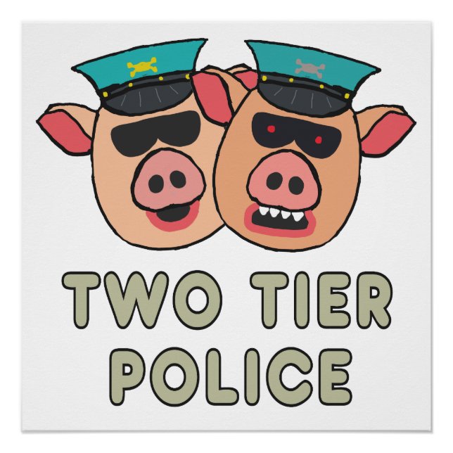 Poster Police à deux niveaux (Devant)