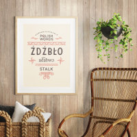 Poster polonais Stalk Words