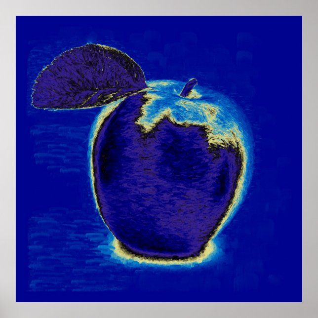 Poster Pomme bleue (Devant)