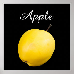 Poster Pomme jaune simple