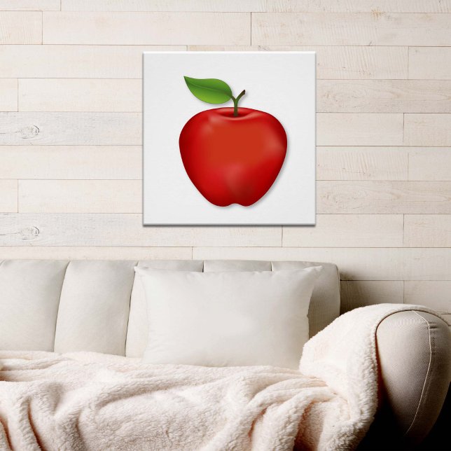 Poster Pomme Rouge (Red Apple Poster. It’s Apple Time! An original drawing from my garden. )