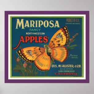Poster Pommes de Mariposa