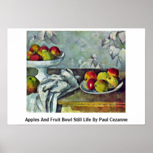 Poster Pommes Et Fruits Bowl Vie Toujours Vie Par Paul Ce