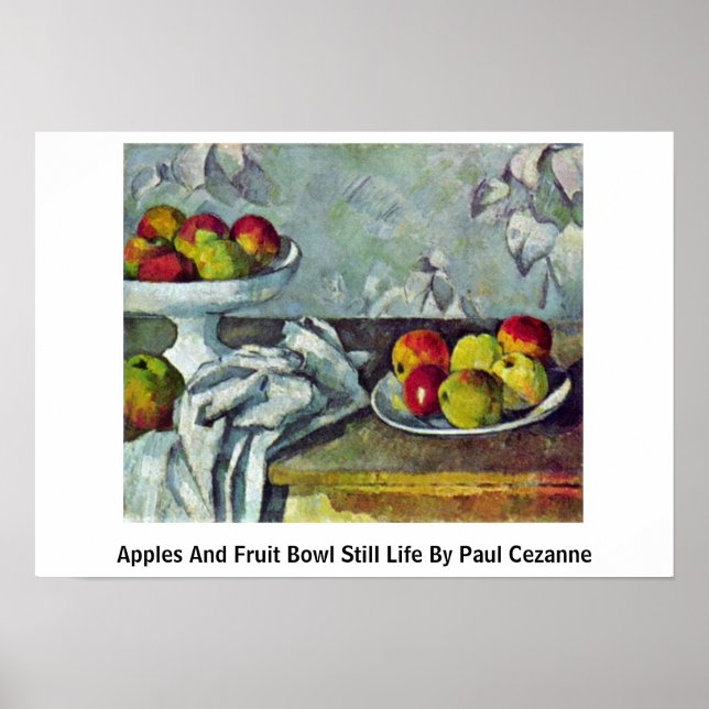 Poster Pommes Et Fruits Bowl Vie Toujours Vie Par Paul Ce (Devant)