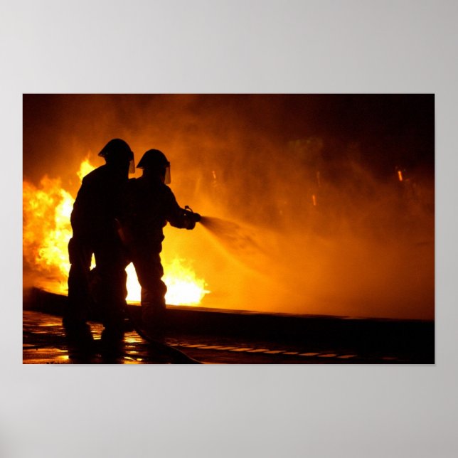 Poster Pompiers militaires (Devant)