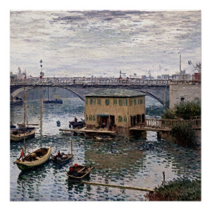 Poster Pont à Argenteuil le jour gris