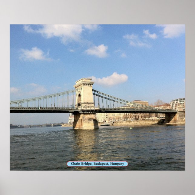 Poster Pont à chaînes, Budapest, Hongrie (Devant)