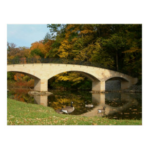 Poster Pont arc-en-ciel en automne au Grove City College
