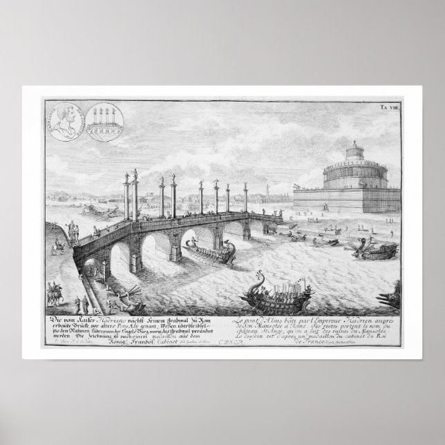 Poster Pont d'Aelius et du mausolée d'Hadrien (Castel S (Devant)