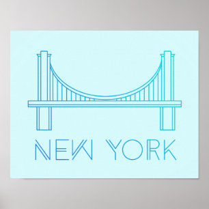 Poster Pont de Brooklyn   New York City