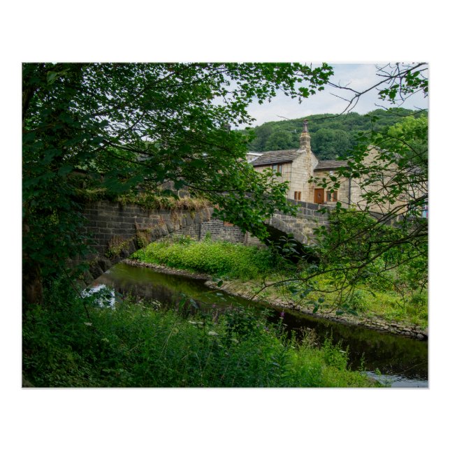 Poster Pont de Hawksclough, Mytholmroyd (Devant)