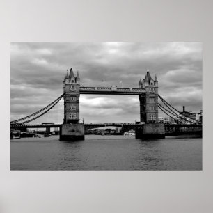 Poster Pont de Londres en noir et blanc