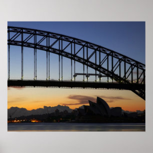 Poster Pont de Sydney Harbour et Opéra de Sydney à 2