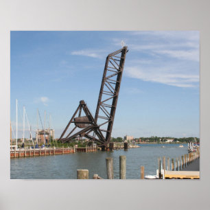 Poster Pont en train d'Huron de port