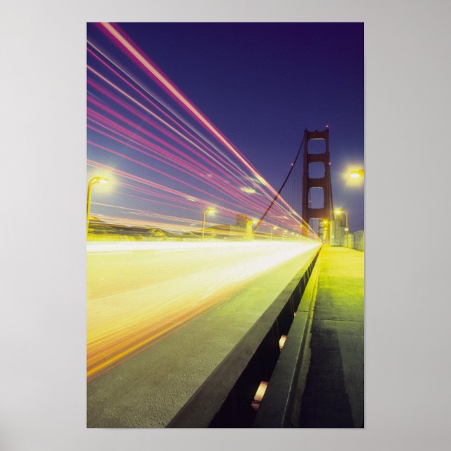 Poster Pont Golden Gate, feux de circulation, San (Devant)