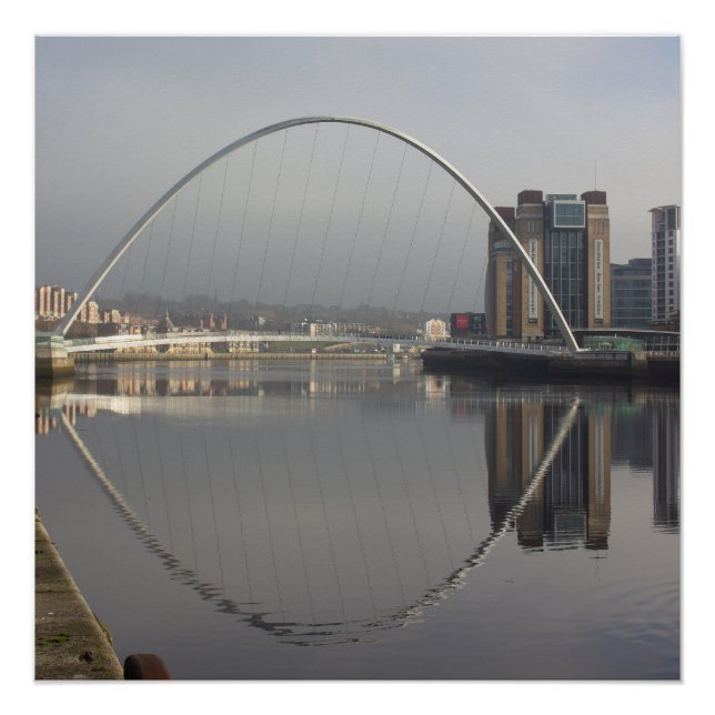 Poster Pont Millennium & Baltic Mill, Gateshead, Royaume- (Devant)