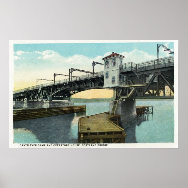 Poster Pont Nord reliant Lewiston et Auburn (Devant)