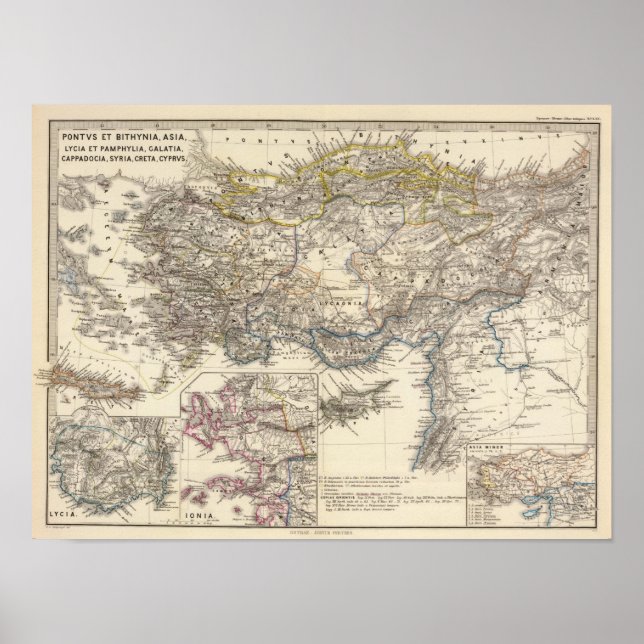 Poster Pontus et Bithynia, Asie, Lycia et Pamphylia (Devant)