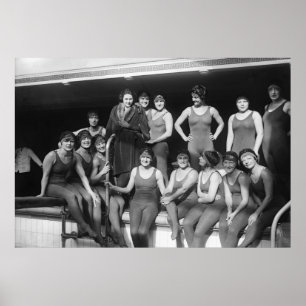 Poster Poolside Girls, début 1900