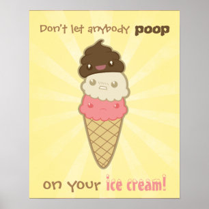 Poster Poop motivationnel sur glace