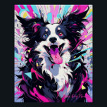 Poster Pop Art Anime Border Collie Dog 001 - Victoria Sas<br><div class="desc">[ Peintures d'art de haute qualité ] ● Acrylique sur papier ● 8.000~10.000pixel ● 500dpi ⇢ Victoria Sasuke ♥ Illustrateur qui aime les dessins animés japonais et les chiens de Kawaii. Elle dessine des chiens joyeux et expressifs dans un style coloré et POP. Ces peintures vont égayer votre quotidien.</div>