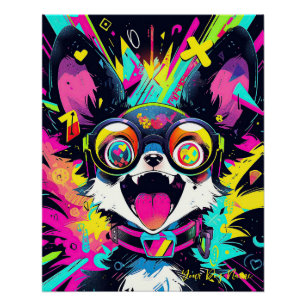 Poster Pop Art Anime Chihuahua Dog 001 - Victoria Sasuke