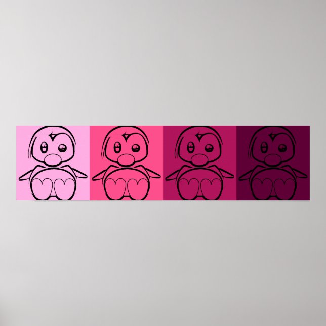 Poster Pop Art Baby Tux (Devant)