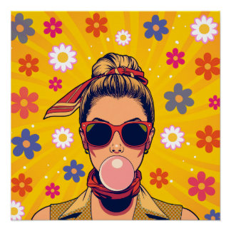 Poster Pop Art Colorido Arte Moderna Vibrante