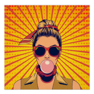 Poster Pop Art Colorido Arte Moderna Vibrante